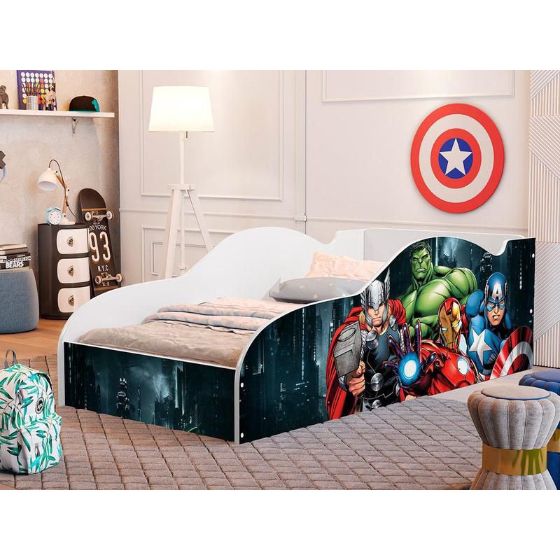 Cama Infantil Vingadores Herói com Colchão D20 | Shopee Brasil