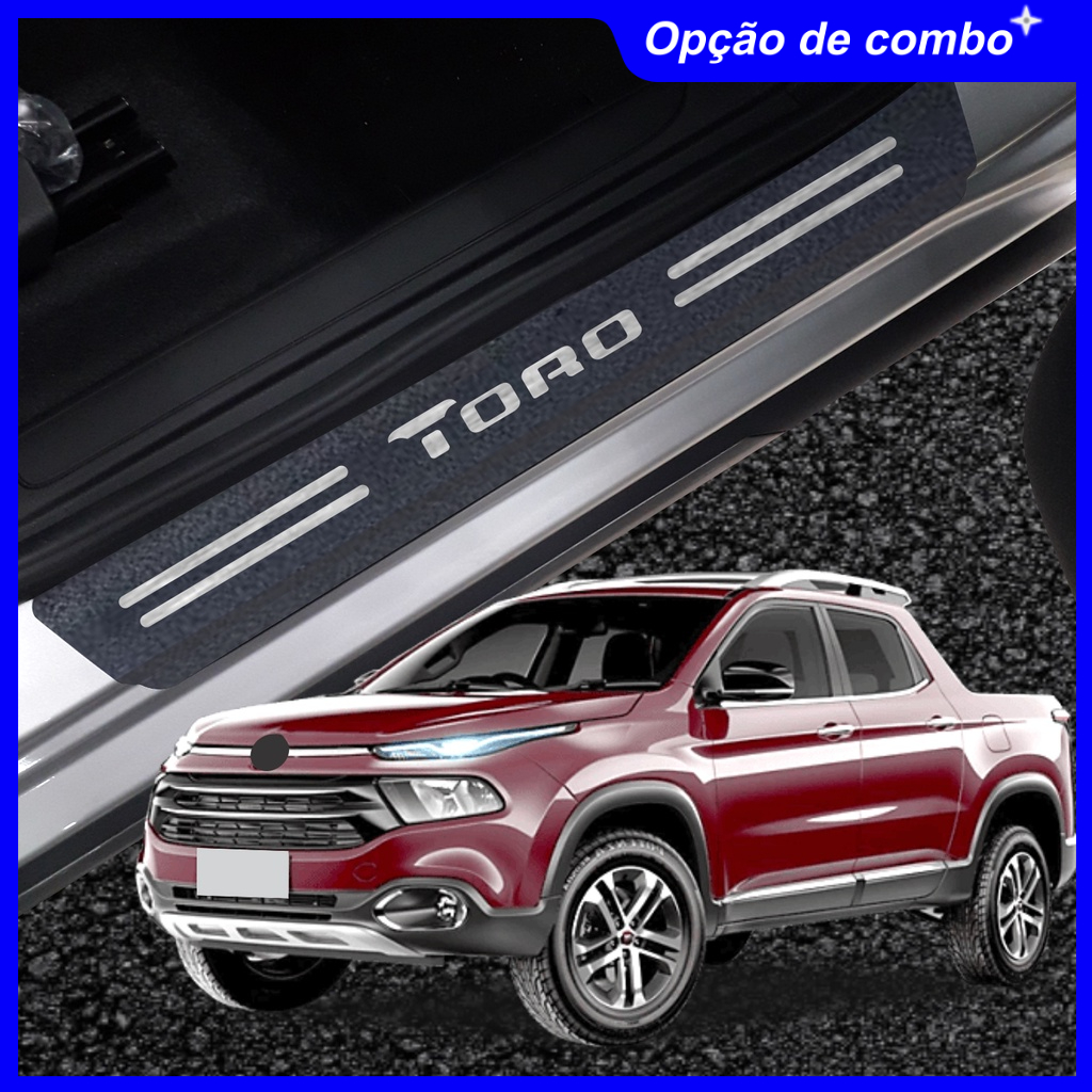 Jogo de Soleira Fiat Toro kit 8 Peças em Oferta na Shopee