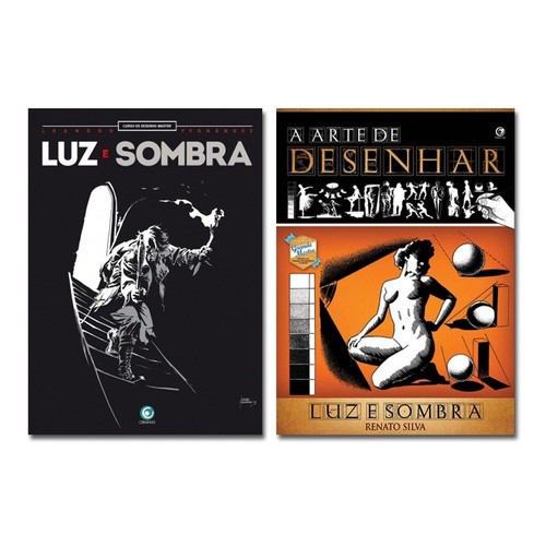 Kit De Livros Curso De Desenho Luz E Sombra - 2 volumes