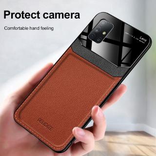 Capa De Couro Espelhada Anti-Impacto Para Samsung Galaxy M51 / A51 / A71 / A31 / M31S / M31 / A21S / S20 Plus / Note 10 Pro / S10 Lite