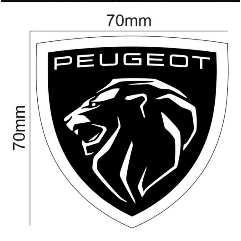 Emblema Badge Inox Peugeot Nova Geração 7x7 Cm 206 207 208 307 408
