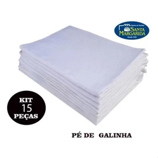 Kit Pano De Prato Branco Liso 50X70 SANTA MARGARIDA 15 PEÇAS em Oferta na Shopee