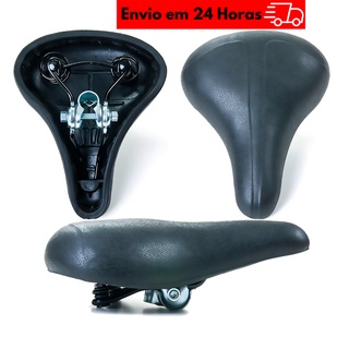 Banco de Bicicleta 2 molas Monark Barra Circular Selim Largo Conforto Bike