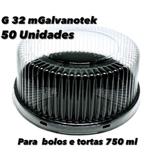 50Un Embalagem Para Bolo e Tortas Galvanotek G-32 M  0,75kg Base Preta em Oferta na Shopee