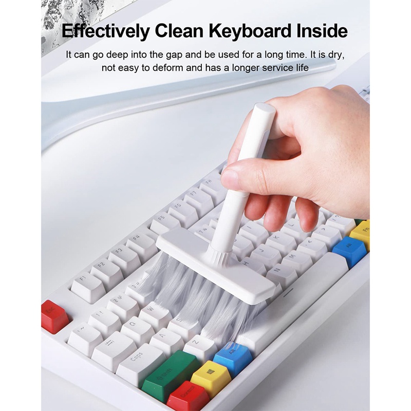 Keyboard Cleaner 5 in 1 Multi-Function Cleaning Soft Brush Airpod Cleaner Kit,Computer/Laptop Cleaner with Keycap Puller for Bluetooth Earphones Lego Laptop Airpods Pro Camera Lens Electronics Red 