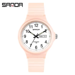 SANDA Relógio De Pulso Feminino/Eletrônico/À Prova D'água/Com Calendário/Semana/Esportivo/Casual/6006-5