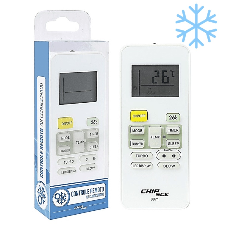 Controle Remoto Universal + De 1000 Marcas Para Aparelhos AR Condicionado 0268871