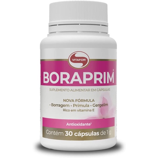 Boraprim 30 Caps Vitafor - Óleo De Borragem Prímula Gergelim