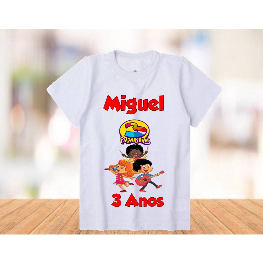 camiseta infantil 3 palavrinhas crista