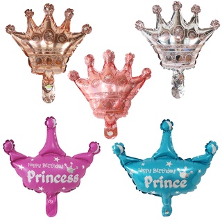 (Modelo popular) Mini Coroa Balões Folha De Alumínio Ouro Rosa Azul Para O Casamento Festa De Aniversário Decoração De Natal Suprimentos Globos De Ar