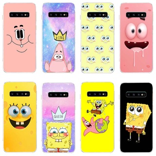 Capa Flexível De Silicone / Tpu Bob Esponja / Rainha / Princesa / Melhores Amigos Para Samsung Galaxy S10 Plus / S10E