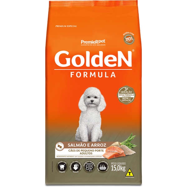 Golden Formula para Cães Adultos Salmão Mini Bits 15kg em Oferta na Shopee