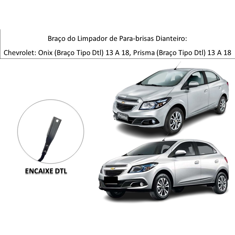 Haste Braço Limpador de Para-Brisa: Prisma, Onix 13/18 (DTL) - Direito - Granero — imagem 2 de 2