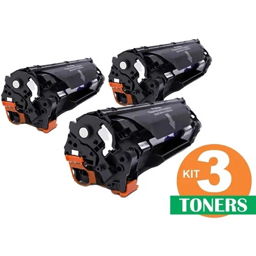 Kit 3x Toner Compativel Para P1102w M1132 Ce285 Cb435a