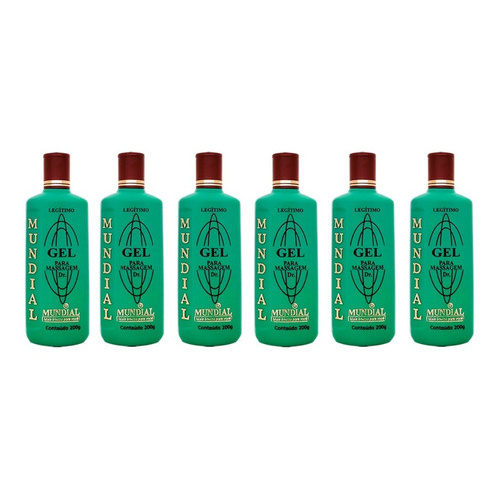 Gel Para Massagem Mundial 200g - 06 Unidades