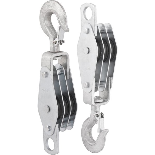 Moitão Talha Cadernal 650kg 3 Roldanas 45mm = 1/6 Do Peso