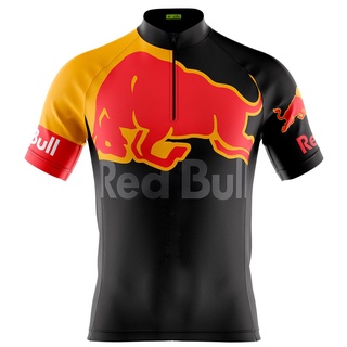 Camisa Ciclismo Masculina Mountain bike Red Bull Preta protecao uv+50