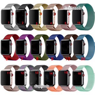 Milanese Laço Cinta Faixa De Aço Inoxidável Para Apple iwatch Série Relógio 7 6 SE 5 4 3 2 1 42mm 44mm 38mm 40mm 41mm 45mm