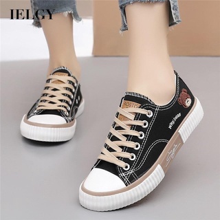 IELGY Tênis De Tecido Feminino casual Com Estampa De Urso Fofo Respirável all-match