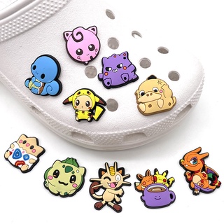 O Novo Jibbitz DIY Cute Pokemon Shoe Charm Crocs cartoon anime Sandálias De Moda Acessórios Slippers Charms