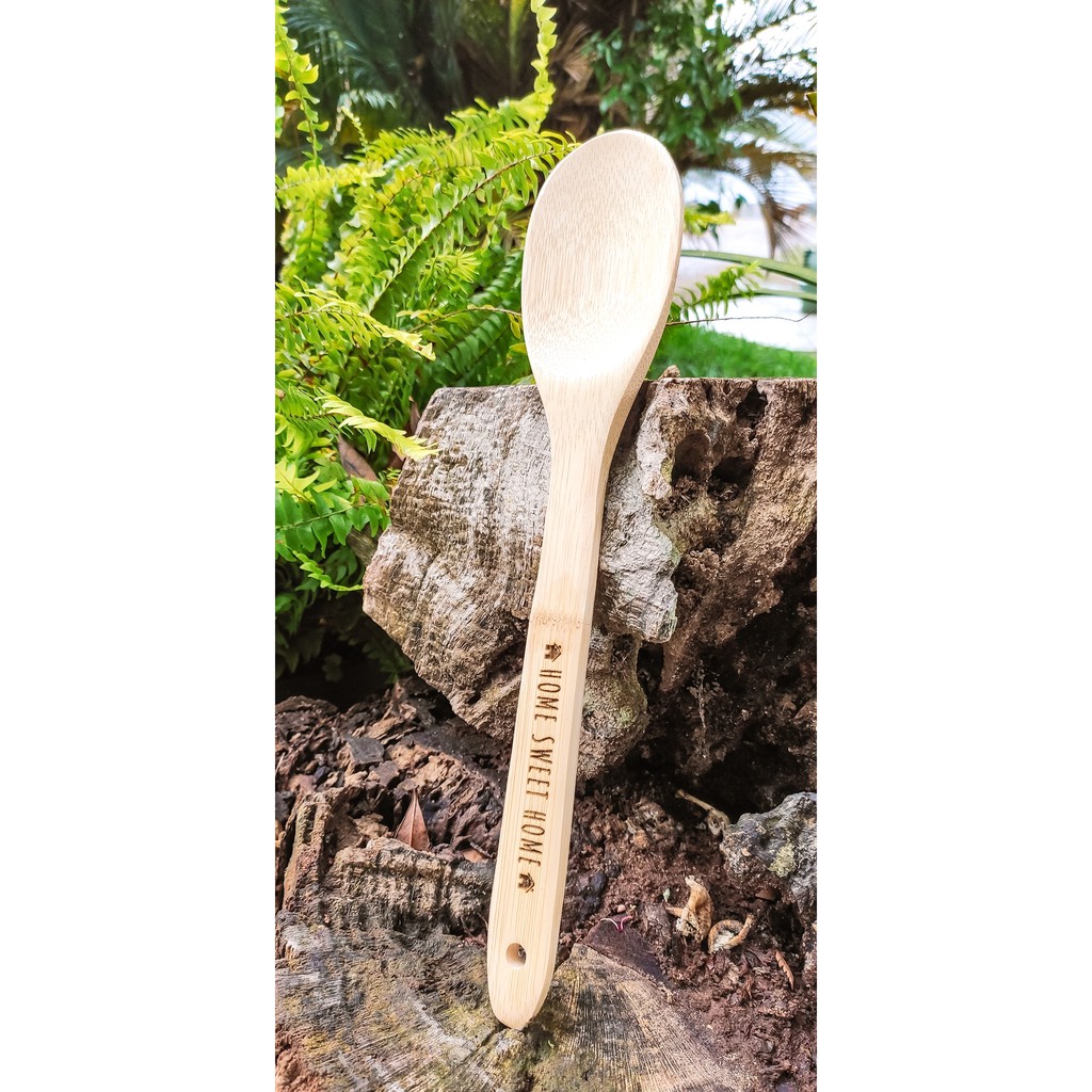 Colher em Bambu Utility - 30cm - Home Sweet Home
