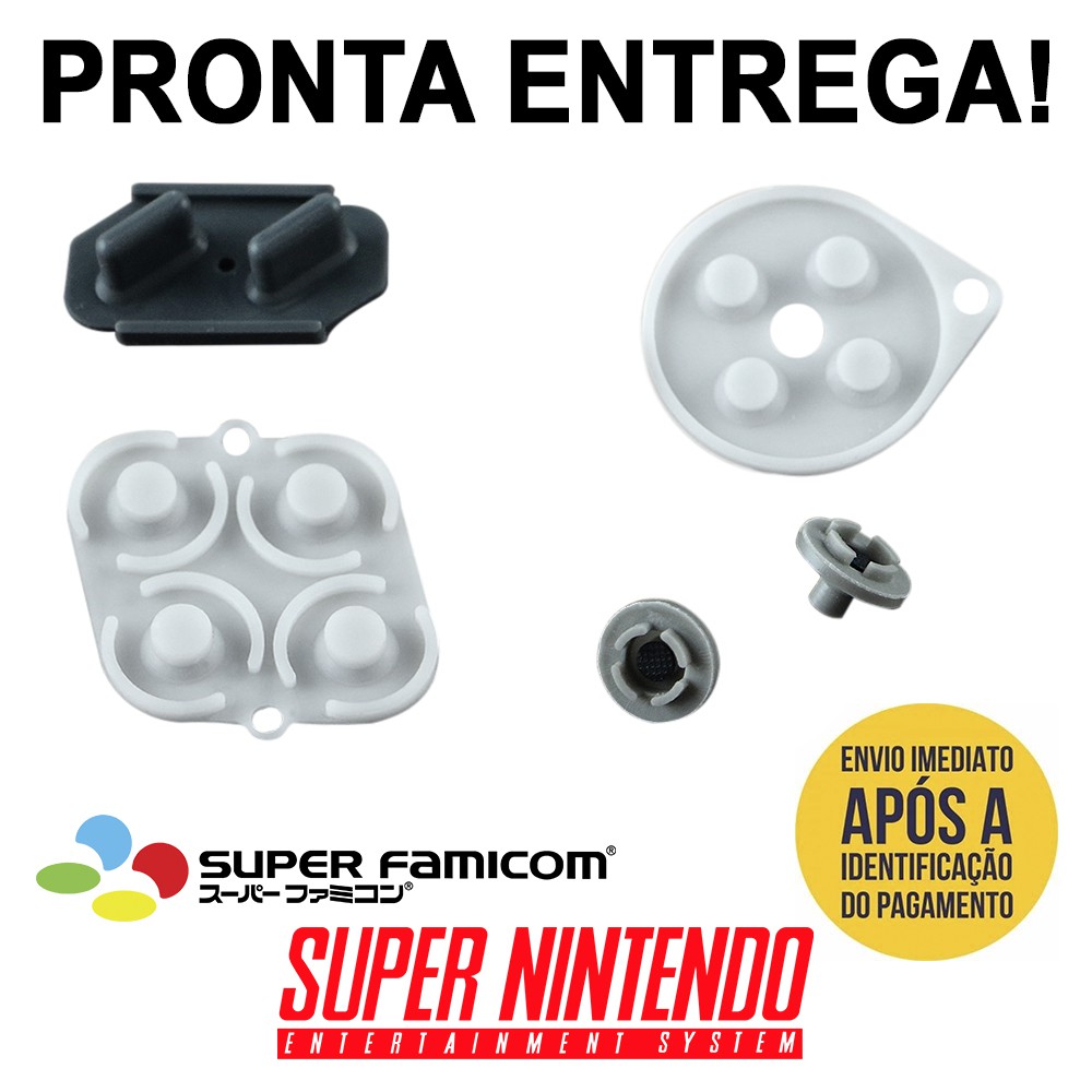 Kit Borrachas Condutivas Controle Super Nintendo Snes Novas! em Oferta na Shopee