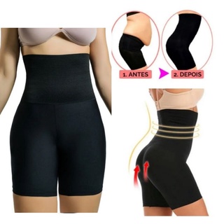 Bermuda Cinta fitness Short Modelador Alta Compressão Cós Super Alto Reduz Barriga