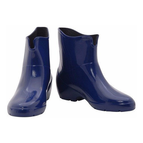 Bota Galocha De Borracha Ideal P/ Limpeza Chuva Azul Marinho em Oferta na Shopee