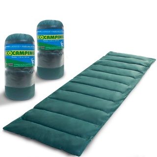 Kit 2 Colchonete Acampamento Camping Solteiro Pesca Retiro Ginástica 190x60cm - Emcompre