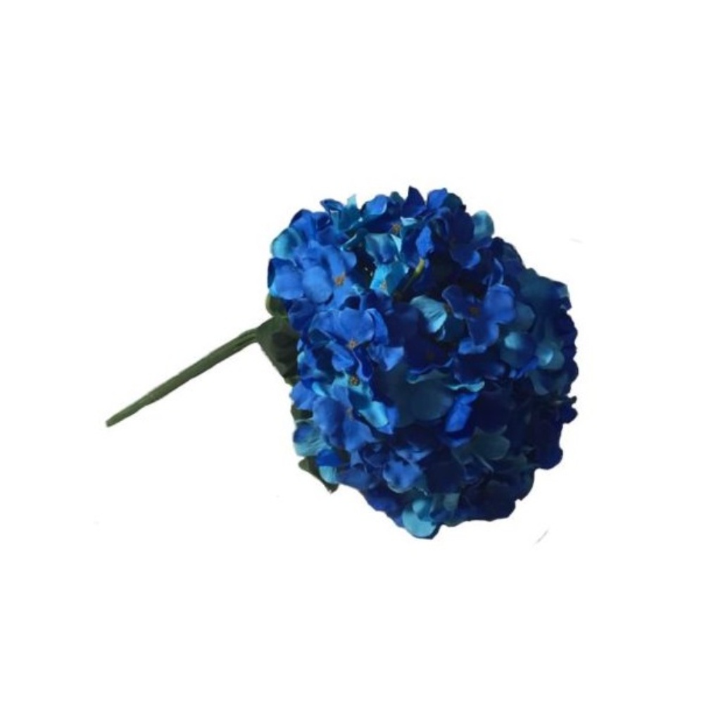 Flores Artificiais Permanentes Hortencia Azul Escuro 48CM | Shopee Brasil