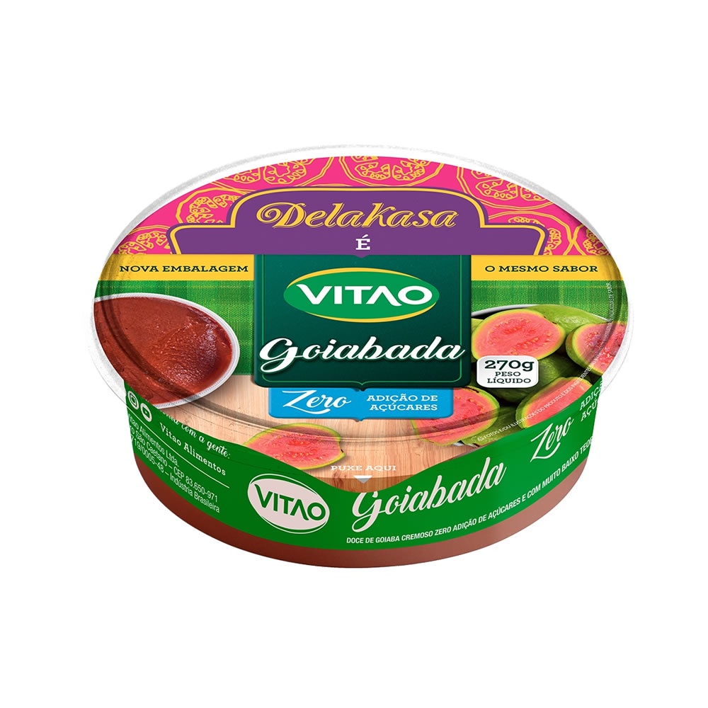Goiabada Zero Açúcar 270g - Vitao em Oferta na Shopee