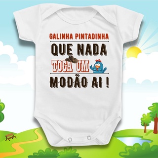 Body Bebê Temático Galinha Pintadinha Modão Musica Sertanejo