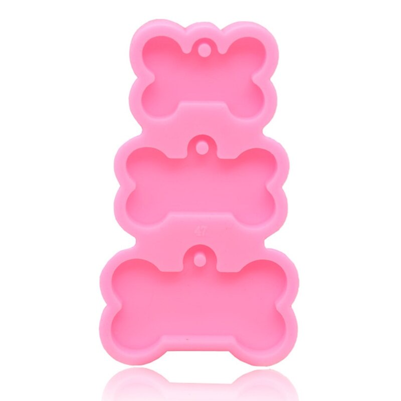 Molde De Silicone Paleta Tag Ossinho De Cachorro DIY