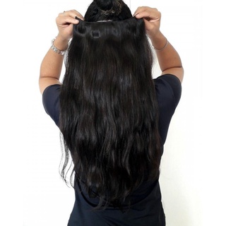 Aplique extensor de Cabelo Tic Tac em Fibra Orgânica liso identico natural