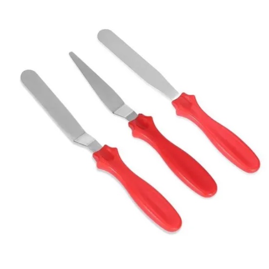 Kit Confeitaria  3 Espátulas Para Modelar Decorar Bolo- Wincy