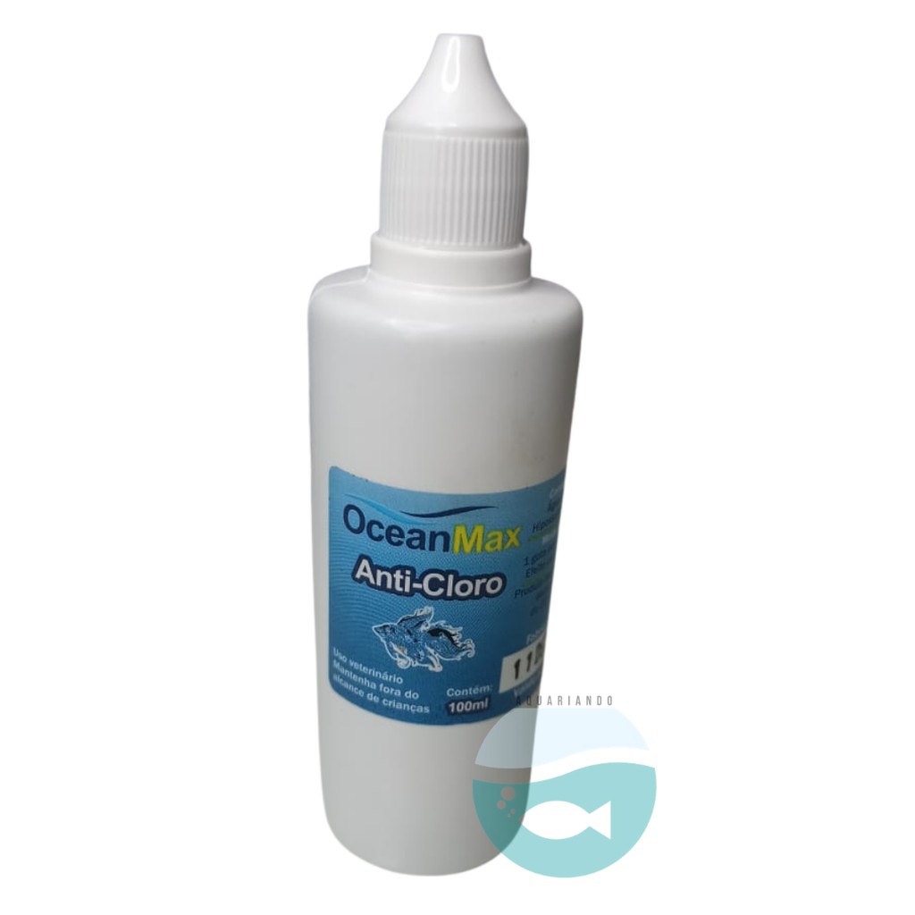 Anti Cloro Para Aquário Ocean Max 100ml - Removedor De Cloro