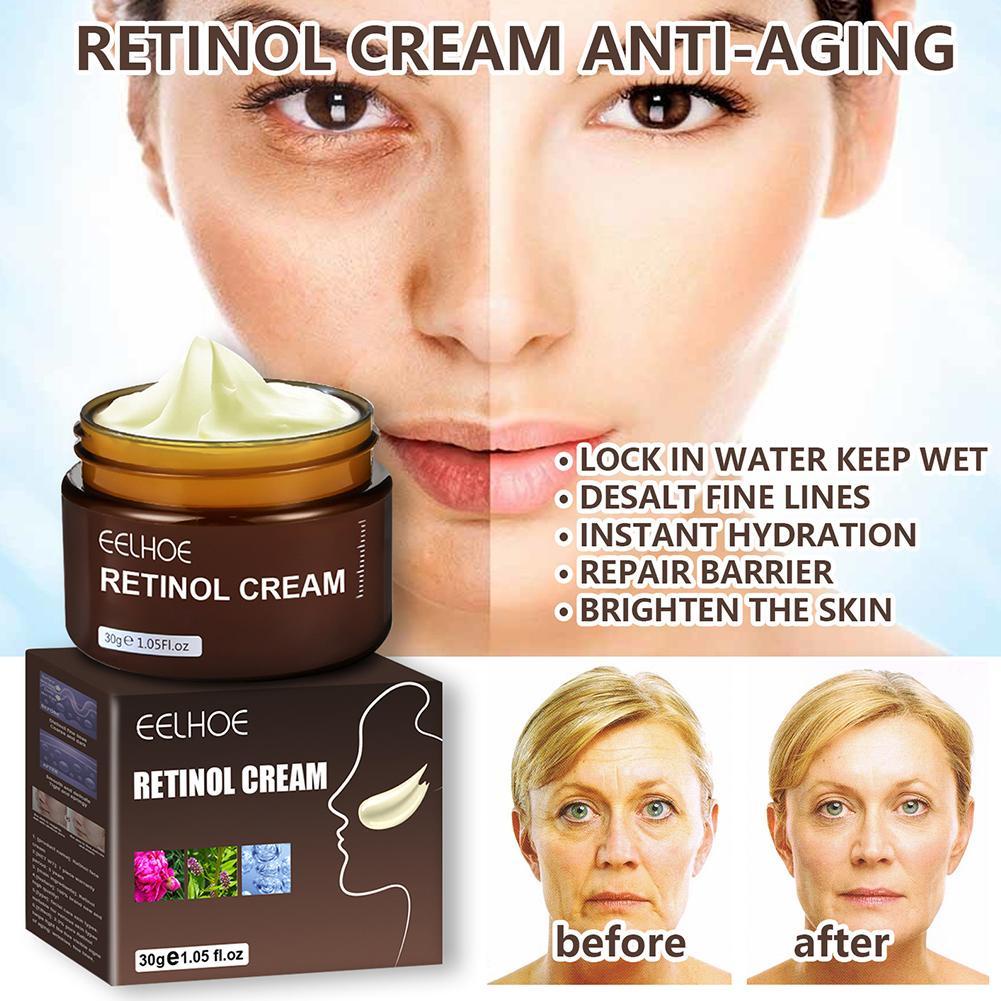 Retinol Creme Hidratante Antirrugas/Firmador/Clareador De Pele Facial/Cuidados Com A 30g