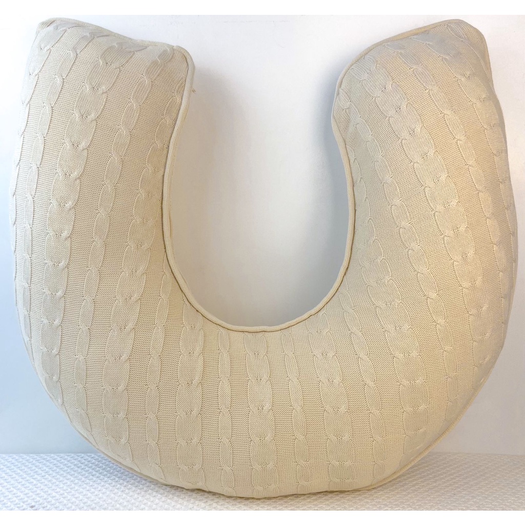 Almofada Para Amamentação De Tricot Trabalhada Luxo em Oferta na Shopee