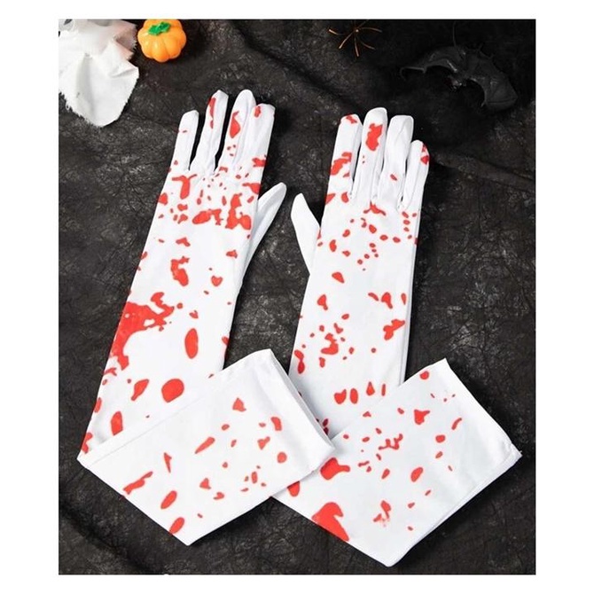 Fantasia Halloween Luva Branca com Sangue Falso · foto 2