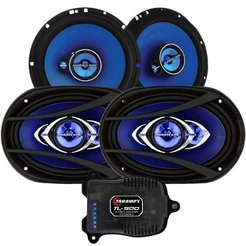 Kit Alto Falante Hurricane 6 + 6x9 310w Rms + Modulo Taramps