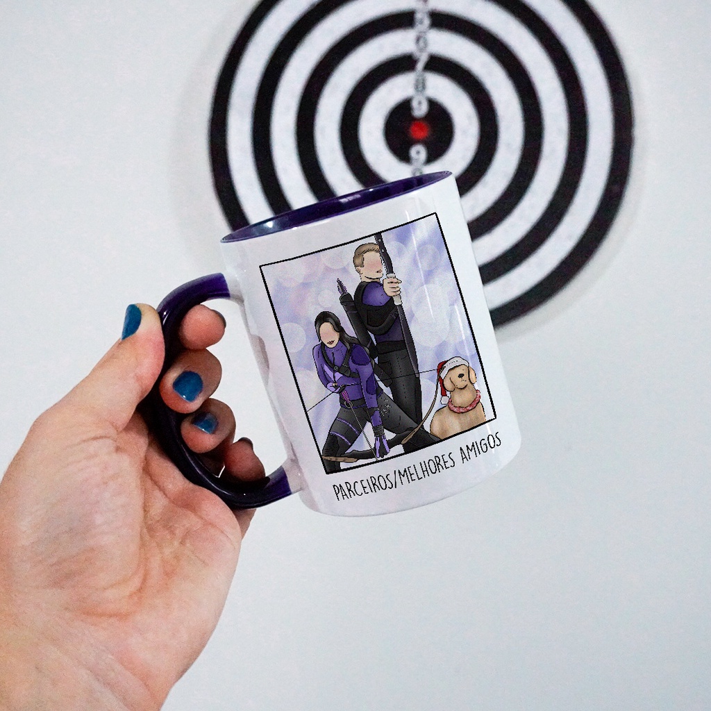 Caneca Gavião Arqueiro e Kate Bishop Série Hawkeye