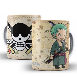 Caneca One Piece Chibi - Mugiwaras - Roronoa Zoro em Oferta na Shopee