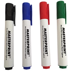 Pincel Quadro Branco Recarregável Cores Azul Preto Vermelho Verde Masteprint