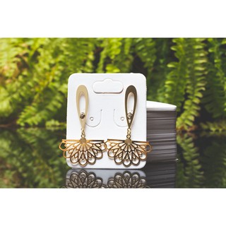 200 Tag brinco Cartela 5x6 cm Etiqueta para Brinco 4 Furos Branco