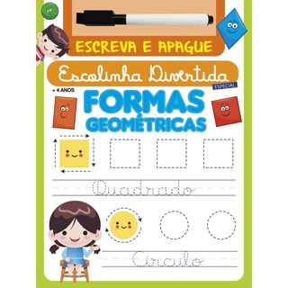 Livro Escolinha Divertida Escreva E Apague - Formas em Oferta na Shopee