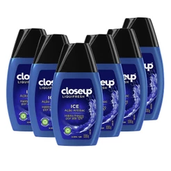 Kit 6 Géis Dental Close Up Liquifresh Ice 100g
