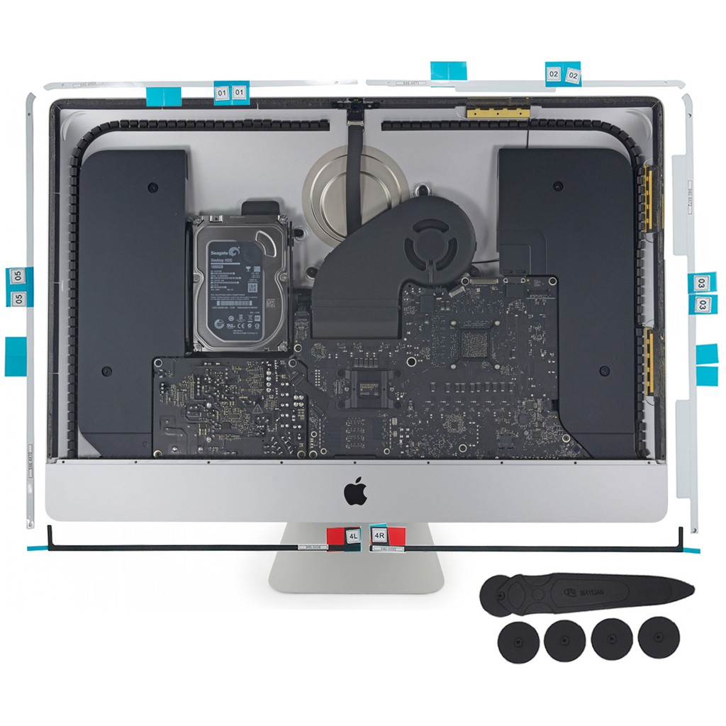 Kit Adesivos para Tela Display iMac A1418 21 Polegadas + Ferramenta Espátula
