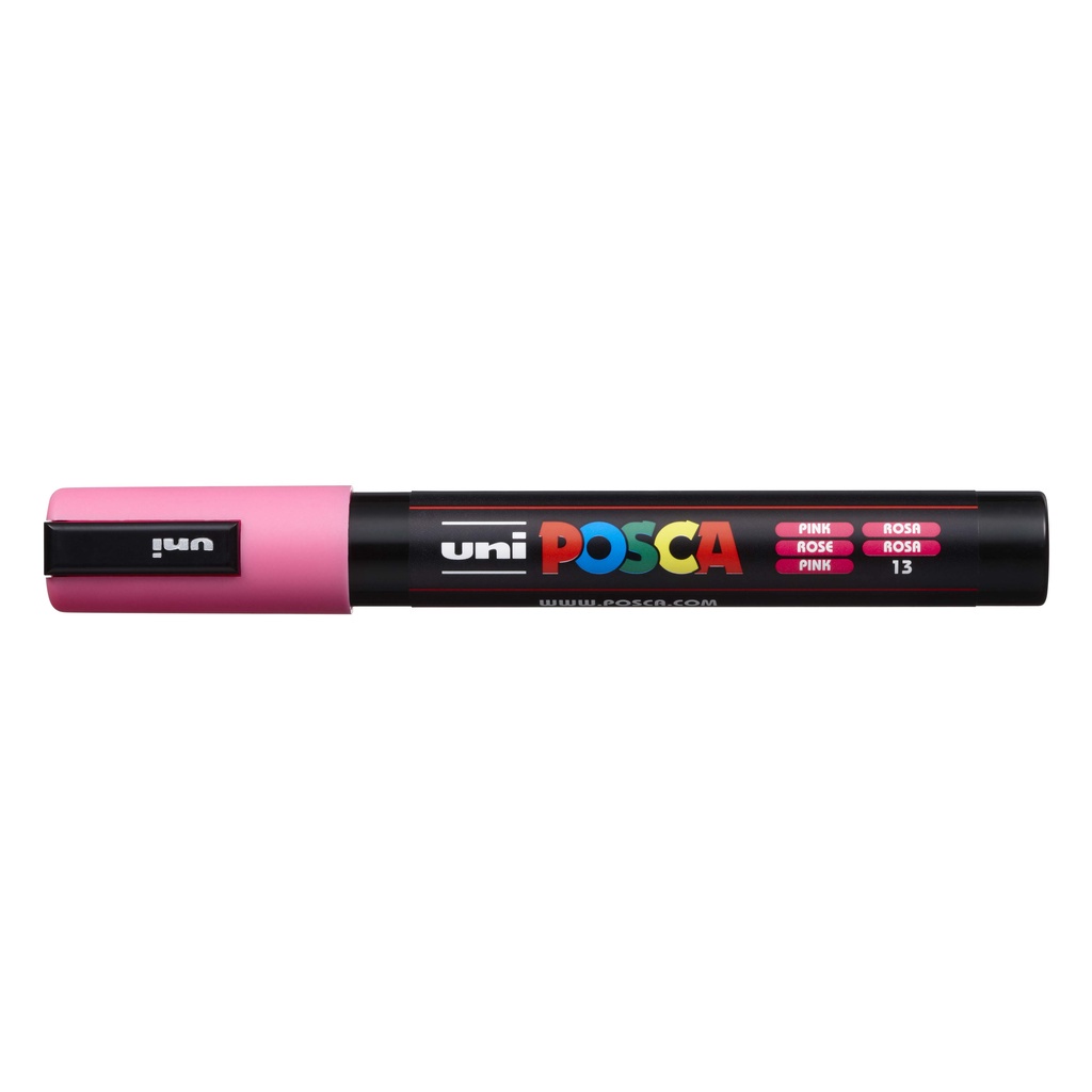 Caneta Posca 5m Ponta 2,5mm Rosa - Kit C/5 - Uniball