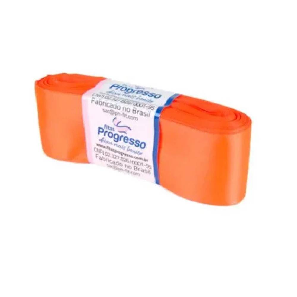 Fita de Cetim Progresso 38mm nº9 10m 278 Laranja Cítrico 1un