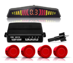 Kit Sensor Estacionamento Ré Universal Vermelho Branco Prata Preto Grafite Azul